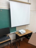 (2) Desks, projector, & screen