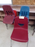 (9) Plastic school chairs