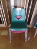 (3) Plastic school chairs