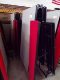 Retractable cafeteria table 10ft red bench