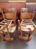 (8) Oak chairs