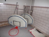 Basketball hoop with brackets