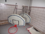 Basketball hoop with brackets