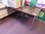 5ft x 30in table, desk, chair