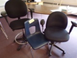 (2) Office chairs and school chair