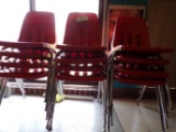 (12) Orange school chairs