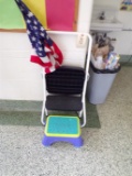 Step stool (2) and flag