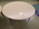 4ft Round adjustable height table