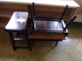 (2) small desk and bar stool