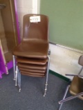 (6) Brown child chairs