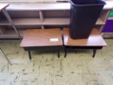 (2) Small desk and a trashcan