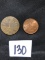 (2) D.M. McCullough Troy, OH loaf of bread token & 1996 Century Penny
