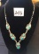 Navajo sterling silver & turquoise choker style necklace