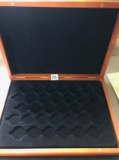 Cedar velvet lined coin box