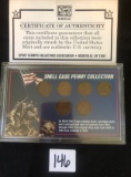 Shell Case Penny Collection w/ COA