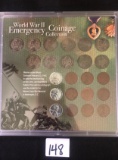 World War II Emergency Coinage Collection in plastic collector case