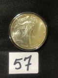 1986 Peace Dollar in plastic case