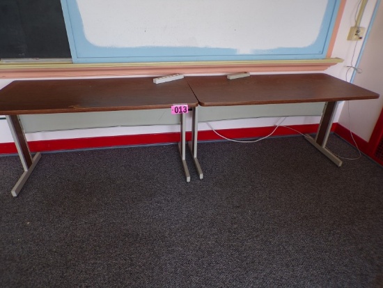 (2) Formica top classroom tables 5ft x 30in & (2) power strips - 2nd Floor,