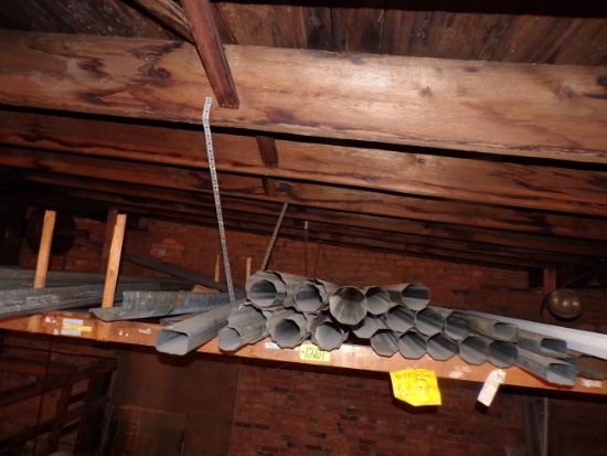 Rack of glavanized spouting and tubing