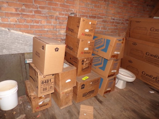 Groupign of water saver toilet tanks & bowls (Approx. 11)