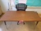5ft x 3ft Formica top worktable w/ ergo chair  (Rm 306)