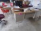 30in x 5ft desk & (2) Trapezoid tables (Rm 319)