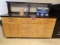 Oak science room workstation, solid surface top 6ft x 32in (Math rm)