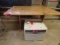 5ft x 41in hevay buthcer block table (4th gr rm)