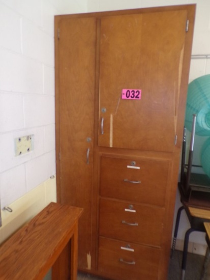 7ft x 3ft Wooden storage cabinet (Rm 302)