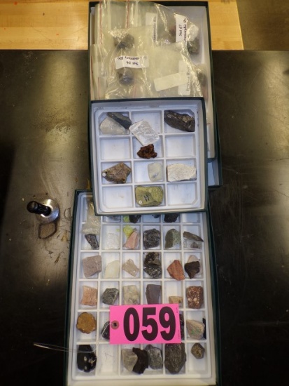 (3) Boxes of rock & mineral collection (4th gr rm)