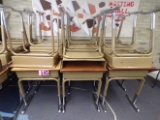 Aprox. (25) student desks, metal, adjustable, wood top (Rm 311)