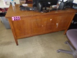 Oak teacher desk 34in x 5ft (Rm 318)