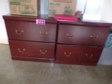 (2) 2 drawer lateral cherry file cabinet (Rm 319)