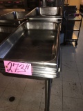 (6) 21in x 13in shallow insert pans (Kitchen)