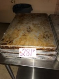(11) Aluminum baking trays 26in x 18in  (kitcehn)