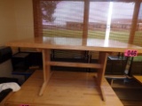 5ft x 41in hevay buthcer block table (4th gr rm)