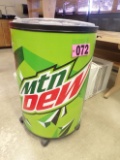 Mt. Dew ice cooler on wheels (4th gr rm)