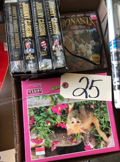 Cat puzzle, Johnny Carson VHS collection