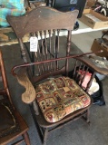 Antique rocker & cane