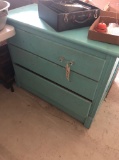 Teal painted dresser