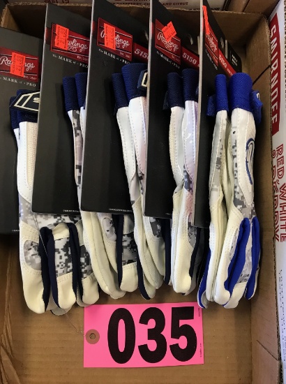 (5) Adult medium batting gloves, assrtd. colors