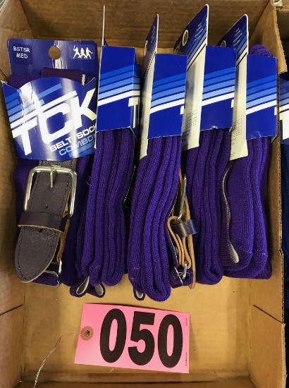 (5) Adult medium belt/socks combo