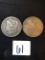 (2) 1896-O Morgan silver dollar & 1921 Morgan silver dollar
