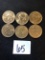 (6) Presidential Gold dollars: (2) Madison, Polk, Van Buren, Hayes, Pierce