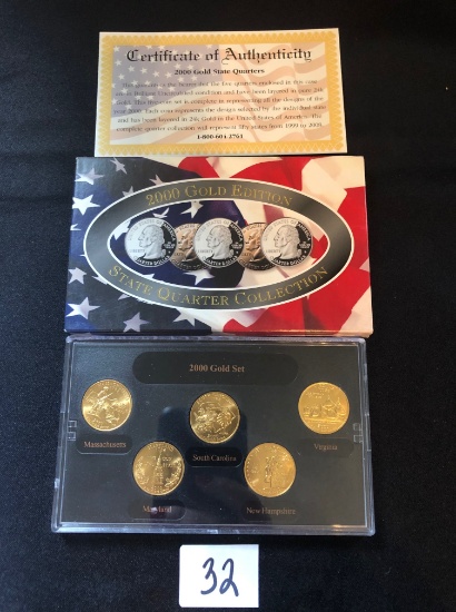 2000 Gold Edition State Quarter Set w/ COA