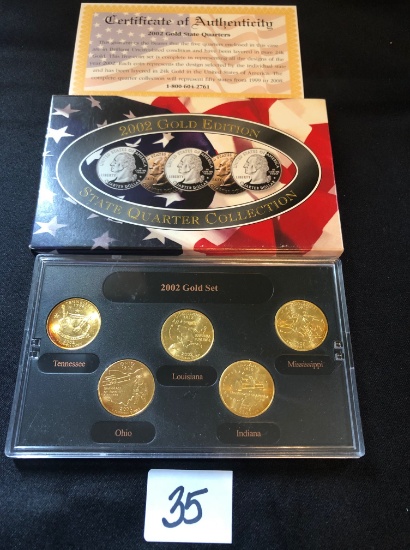 2002 Gold Edition State Quarter Set w/ COA