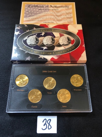2004 Gold Edition State Quarter Set w/ COA