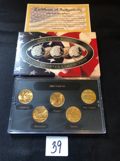 2005 Gold Edition State Quarter Set w/ COA