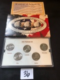 2002 Platinum Edition State Quarter Set w/ COA