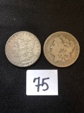 1880-O & 1889-O Morgan silver dollars